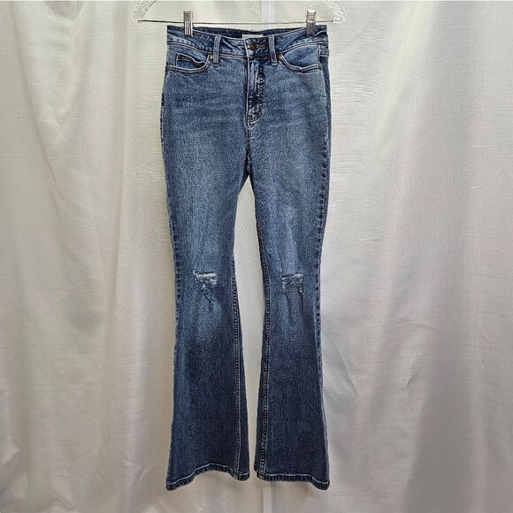 Candace Cameron Bure Pacific Denim Flare Jeans Size 0P - Picture 1 of 9